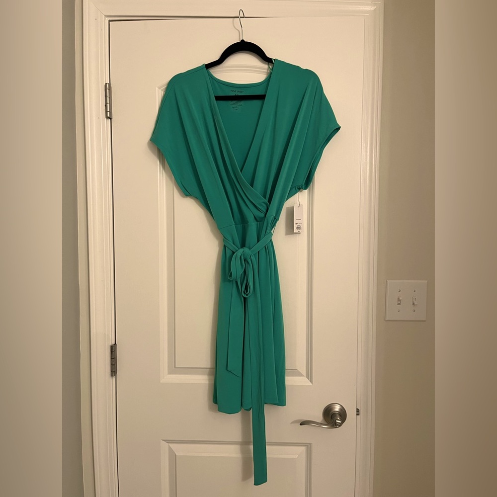 Nine West Green XXL Tie Dress NWT